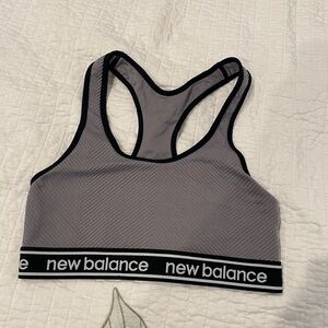 New Balance women’s sports bra. Size Medium. Grey/black